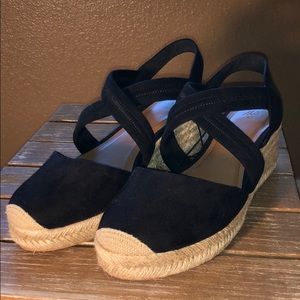 H&M black  espadrille wedges
